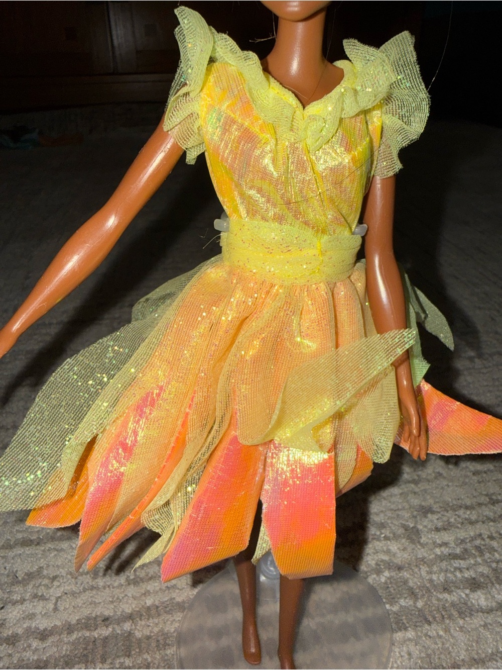 Barbie Mattel yellow dress